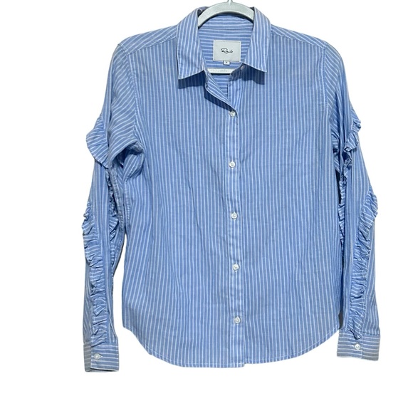 RAILS Lizzi Striped Ruffle Sleeve Button Down Shirt - Picture 3 of 6